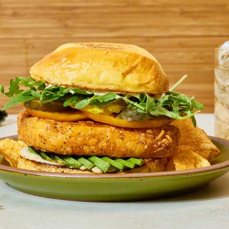 Meati™ Crispy Cutlet Sandwich with Grain Mustard Mayonnaise & Cider-Honey Glaze recipe