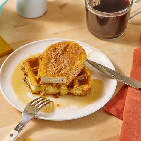 Meati™ Crispy Cutlet Overnight Waffle Casserole recipe